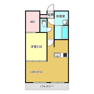 1LDKの間取り画像