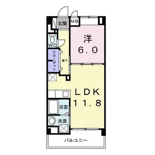 ローズ ライン【3階】の間取り