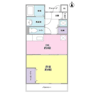 ニューシェリーハイツ【1階】の間取り