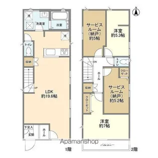 千葉県野田市五木新町【一戸建】の間取り