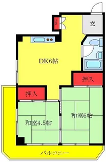 ニュー旭マンション【1階】の間取り