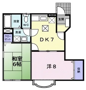 ガーデンハウスK A棟【2階】の間取り