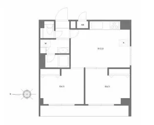 ガーデン萩中【6階】の間取り