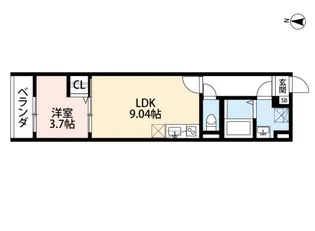 Gnosis 中長尾【2階】の間取り