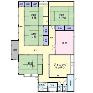 宮城県栗原市築館字唐竹林【一戸建】の間取り