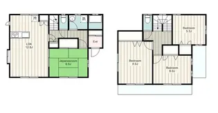 神奈川県海老名市中新田3【一戸建】の間取り