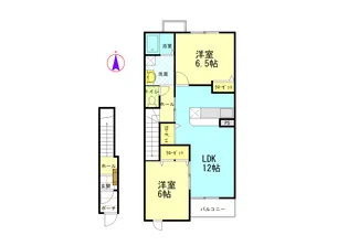 サンヒルズ B棟【2階】の間取り