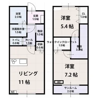 岡山県倉敷市玉島乙島【一戸建】の間取り
