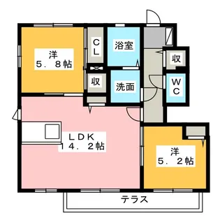 Pine富塚II【1階】の間取り