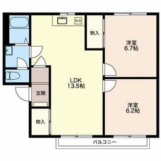 メゾンよしだ A【2階】の間取り