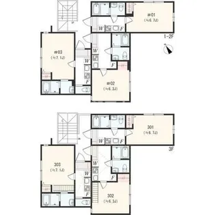 アザーレ・パッシオ本厚木A【1階】の間取り