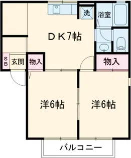 ジュネス天田【2階】の間取り