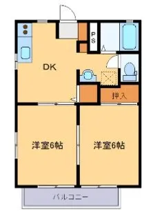 サニーランドB【2階】の間取り