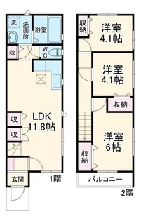 埼玉県三郷市早稲田3【一戸建】の間取り