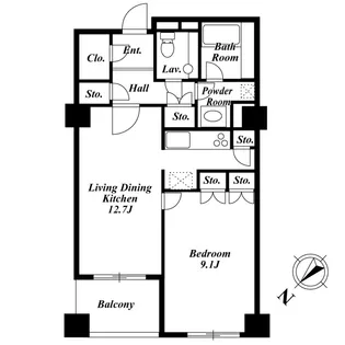 KDX代官山レジデンス【1階】の間取り