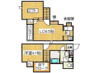 CB大橋ラフォルテ【1階】の間取り