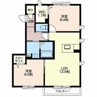カーサレジオ【1階】の間取り
