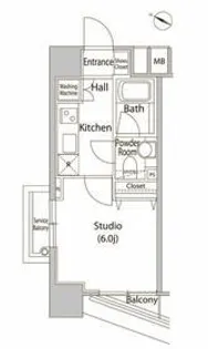 ファーストリアルタワー新宿【10階】の間取り