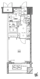 グリフォーネ横浜・中央【7階】の間取り