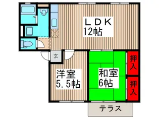 シティハイム殿山【1階】の間取り