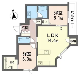 エーゲリア【2階】の間取り
