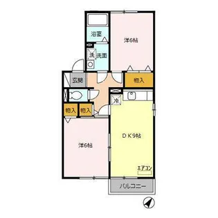 オードリーモア参番館【2階】の間取り