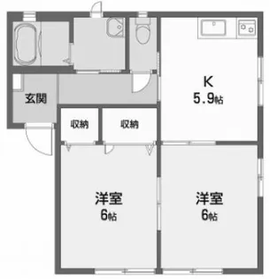 シャーメゾン野中 A・B棟【1階】の間取り