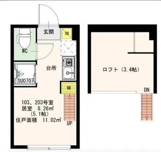 グランドセダー東陽町【1階】の間取り