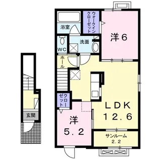 ロハス III【2階】の間取り