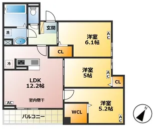 セレスティア荻窪【2階】の間取り