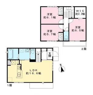 千葉県千葉市稲毛区園生町【一戸建】の間取り