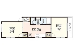霞ハイツ【2階】の間取り