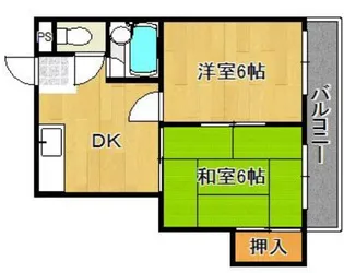 バンドーム大津和【2階】の間取り