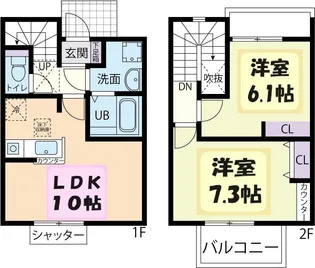 Karotte Garden【2階】の間取り