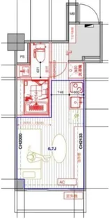 東京都港区芝大門2【マンション】の間取り