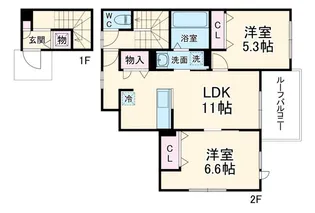 COLORS WING-B【2階】の間取り