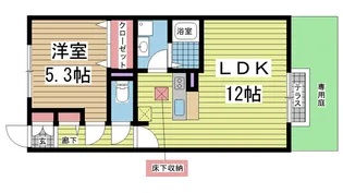 ラスルプレイス【1階】の間取り