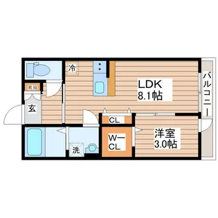 sol levante【3階】の間取り