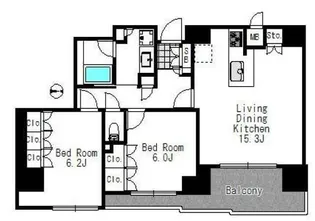ニューシティアパートメンツ西大島【9階】の間取り