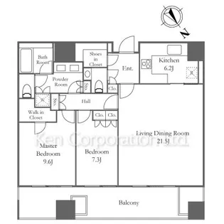 麻布台ヒルズ レジデンスB【28階】の間取り