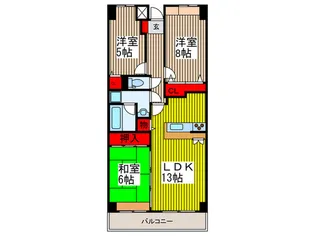 プロスペクト浦和常盤の間取り