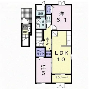 ラ レコルト【2階】の間取り