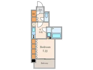 ライオンズシティ-白金高輪【7階】の間取り