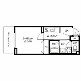 扇ロイヤルハイツ【8階】の間取り