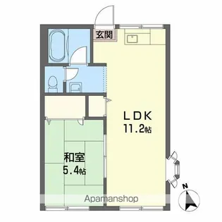 上松ハイツ【1階】の間取り