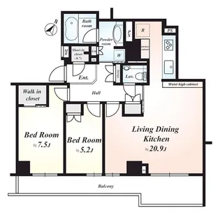 ザ パークハウス碑文谷三丁目【3階】の間取り