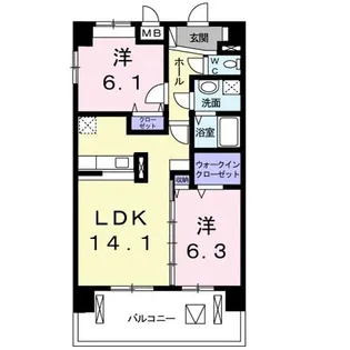 ラ プレミエ-ル エトワ-ル【3階】の間取り