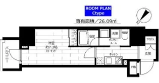 グランドコンシェルジュ蒲田【3階】の間取り