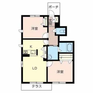 カーザボニータC【1階】の間取り