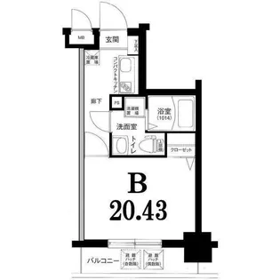 グリフィン横浜・桜木町参番館【8階】の間取り